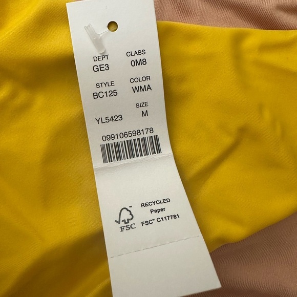 J.Crew Curved Waist Cheeky Bikini Swim Bottom Yellow Size Medium - Picture 4 of 7